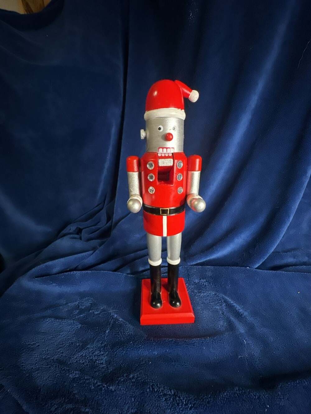 Clever Creations Robot Santa Wooden Nutcracker Figure